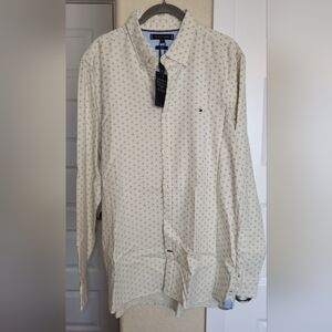 Tommy Hilfiger Cream Casual Button Down Shirt